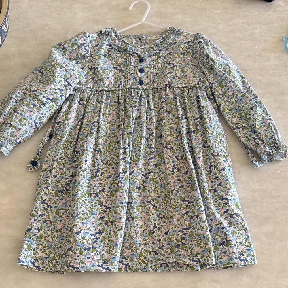 Little English Blue and Green Floral Dress
